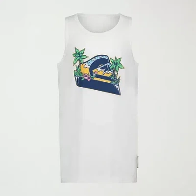 Quiksilver Big Kid Boys Crew Neck Sleeveless Tank Top In White