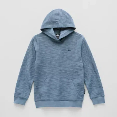 Quiksilver Big Kid Boys Long Sleeve Embroidered Hoodie In Blue