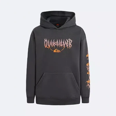 Quiksilver Big Kid Boys Long Sleeve Fleece Hoodie In Black