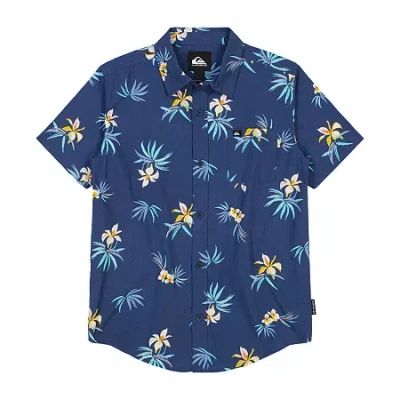 Quiksilver Big Kid Boys Short Sleeve Regular Fit Button-down Shirt In Multi