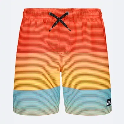 Quiksilver Big Kid Boys Striped Swim Trunks In Multi