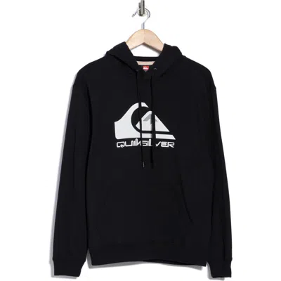 Quiksilver Big Logo Fleece Graphic Hoodie In Black