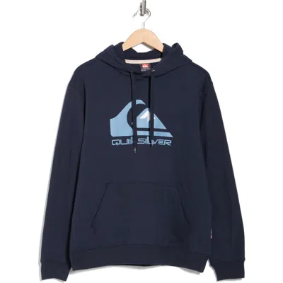 Quiksilver Big Logo Fleece Graphic Hoodie In Blue