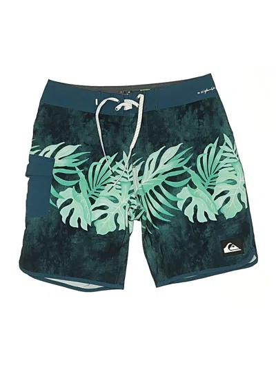 Pre-owned Quiksilver Board Shorts In Green