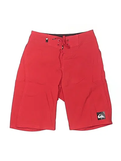 Pre-owned Quiksilver Kids' Board Shorts In Red
