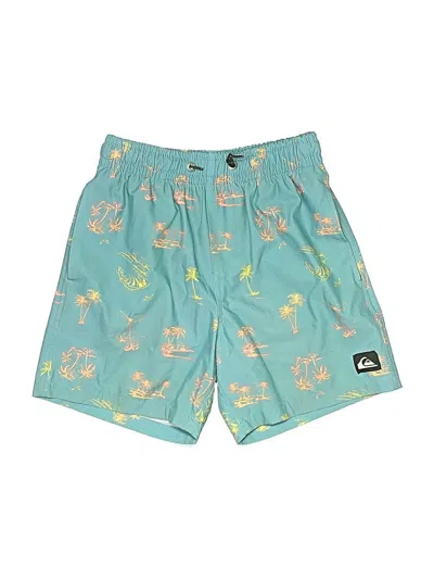 Pre-owned Quiksilver Kids' Board Shorts In Teal