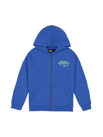 Quiksilver Kids' Boy's Over The Wave Logo Hoodie In Nebula Blue