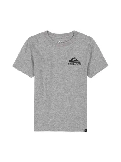 Quiksilver Babies' Boy's Shark Mouth Logo T-shirt In Grey Heather