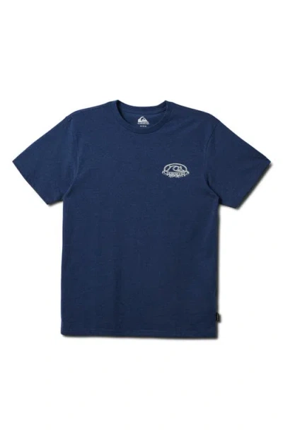 Quiksilver Breezework Mod Graphic T-shirt In Navy Heather