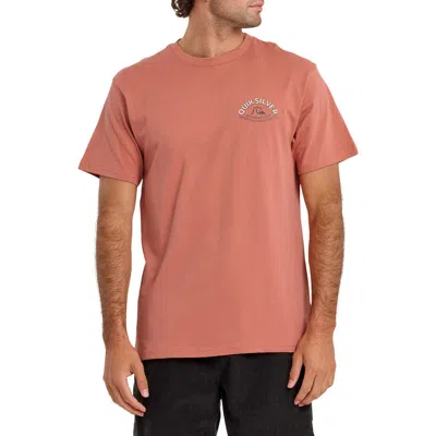 Quiksilver Bubble Arch Cotton Graphic T-shirt In Pink