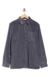 Quiksilver Bubble Cotton Corduroy Shirt Jacket In Gray