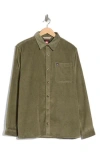 Quiksilver Bubble Cotton Corduroy Shirt Jacket In Green