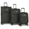 Quiksilver Buxton Suitcases Nylon Softside Expandable Luggage With Spinner Wheels, 3-piece Set In Gray