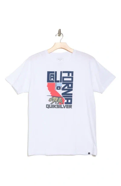 Quiksilver Cali Coastal Travel Graphic T-shirt In White