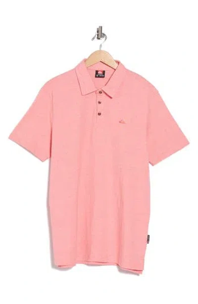 Quiksilver Cameron Yarn Dyed Polo In Pink