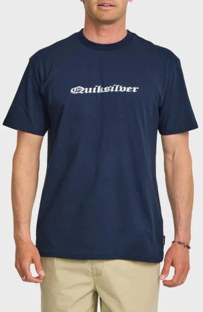 Quiksilver Chrome Engish Graphic T-shirt In Purple