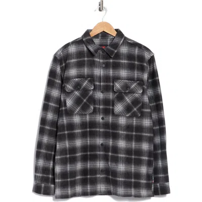 Quiksilver Cold Days Fleece Shirt Jacket In Black