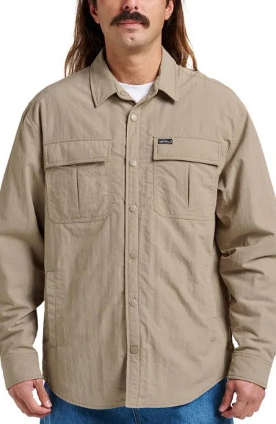 Quiksilver Cold Water Repellent Snap Shacket In Neutral