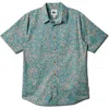 Quiksilver Cosmic Fields Classic Short Sleeve Button-up Shirt In Green
