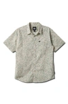 Quiksilver Cosmic Fields Classic Short Sleeve Button-up Shirt In Silver Birch