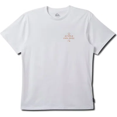 Quiksilver Couple Fun Ones Graphic T-shirt In White