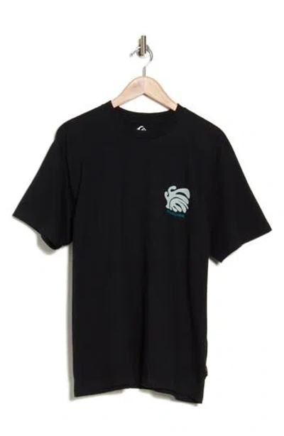Quiksilver Creations Mor Cotton Graphic T-shirt In Black.
