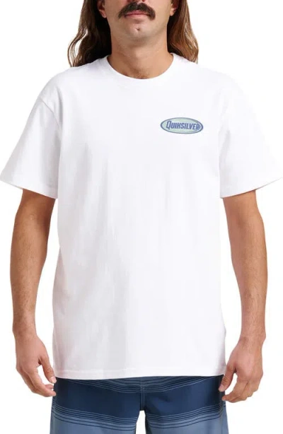 Quiksilver Crescent Speed Cotton Graphic T-shirt In White