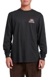 Quiksilver Dawn Patrol Long Sleeve Graphic T-shirt In Black