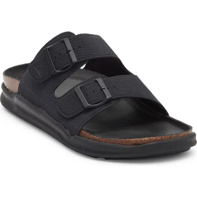 Quiksilver Deck Double Strap Slide Sandal In Black