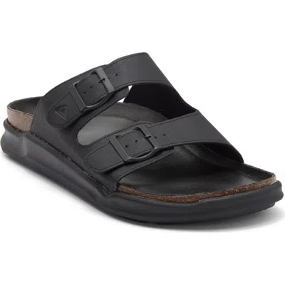 Quiksilver Deck Double Strap Slide Sandal In Black