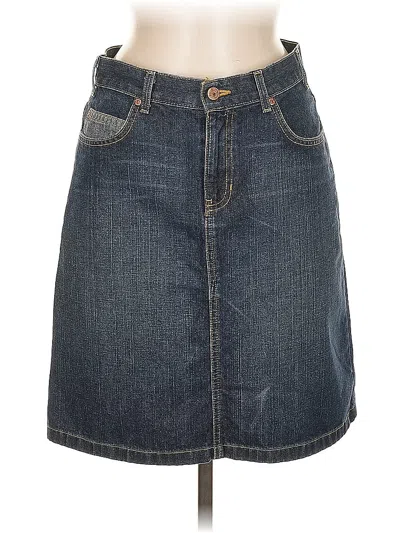 Pre-owned Quiksilver Denim Skirt In Blue