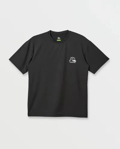 Quiksilver Dna Logo Surf T-shirt Mens Heather Phantom Short Sleeve Buu1204 In Black