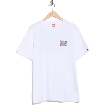 Quiksilver Dynamic Stretch Logo Graphic T-shirt In White