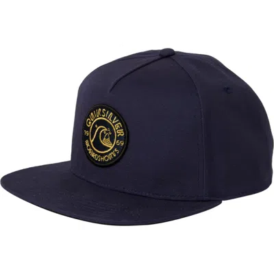 Quiksilver Embroidered Logo Snapback Hat In Navy