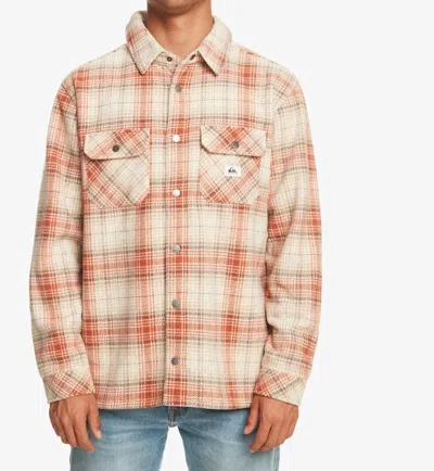 Quiksilver Epic Surf Fleece Overshirt In Birch Plaid In Multi