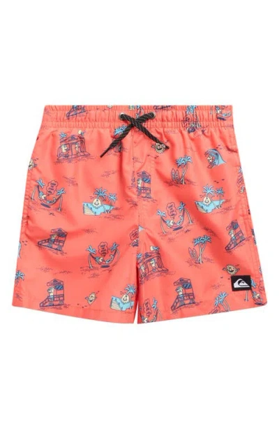 Quiksilver Kids'  Everyday Mix Swim Trunks In Orange