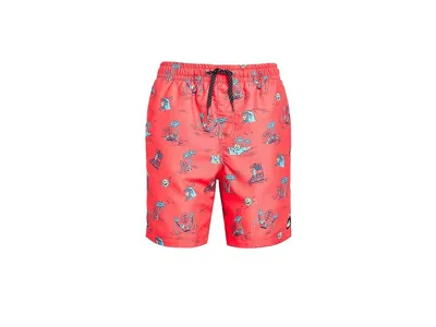 Quiksilver Everyday Mix Volley Boy's Shorts Hot Coral : Xl (16 Big Kids), Polyester In Red
