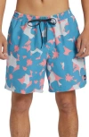 Quiksilver Everyday Mix Volley Swim Trunks In Navagio Print
