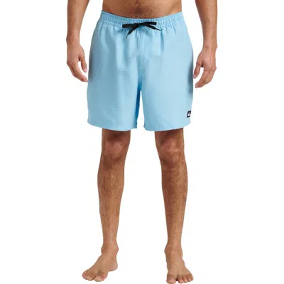 Quiksilver Everyday Solid Volley Swim Trunks In Blue