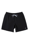 Quiksilver Everyday Solid Volley Swim Trunks In Black