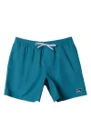 Quiksilver Everyday Solid Volley Swim Trunks In Colonial Blue