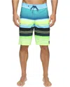 Quiksilver Everyday Stripe Vee Boardshorts Men's Blue 21" Swimwear Jdm1450 In Multi