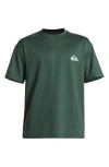 Quiksilver Everyday Surf Short Sleeve Rashguard In Forest