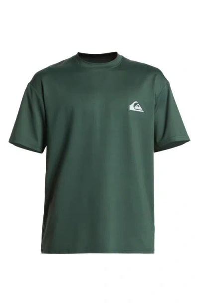 Quiksilver Everyday Surf Short Sleeve Rashguard In Forest