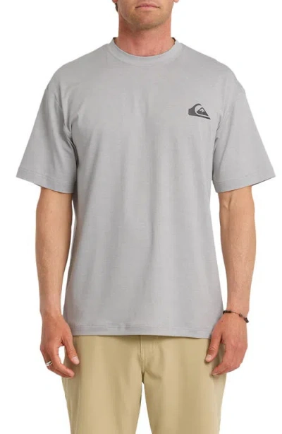 Quiksilver Everyday Surf Short Sleeve Rashguard In Light Grey Hth