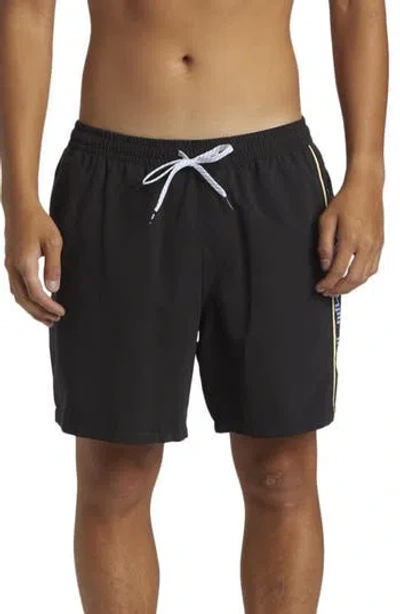 Quiksilver Everyday Vert Volley Swim Trunks In Black.