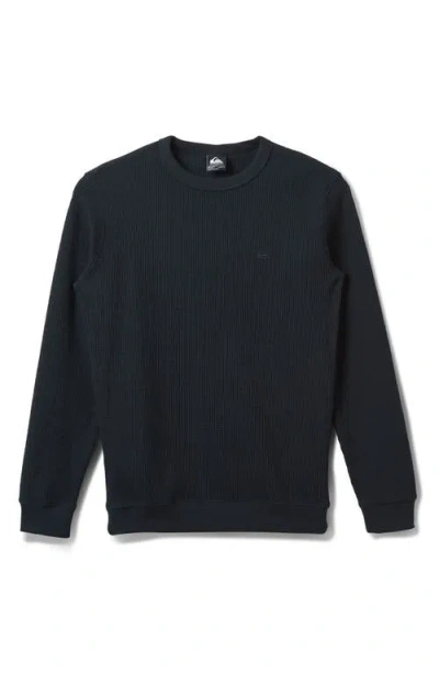Quiksilver Flanders Cotton Blend Thermal T-shirt In Black