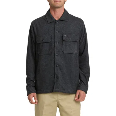 Quiksilver Flannel Button-up Shirt In Black