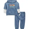 Quiksilver Fleece Graphic Hoodie & Joggers Set In Blue