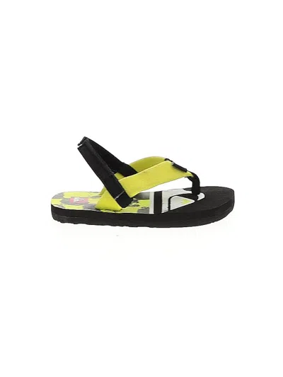 Pre-owned Quiksilver Kids' Flip Flops In Yellow